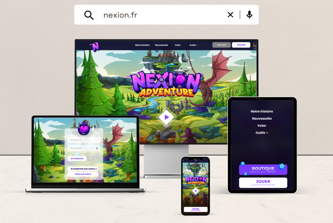 Nexion: Adventure - Website